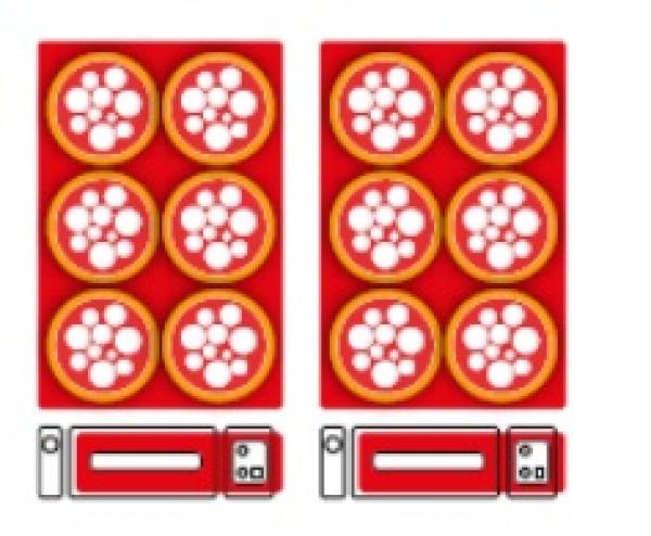 Allround 6+6 50521005 (25) K Italforni TK66 Pizzaofen, elektro, 6+6 Pizzen 32cm